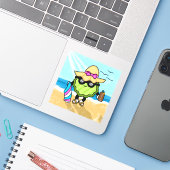Vacation Pickle | Vakantiepickle Sticker (Laptop met iPhone)