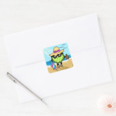 Vacation Pickle | Vakantiepickle Vierkante Sticker (Envelop)