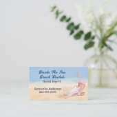 Vacation Rental Beach Seashell Visitekaartje (Staand voorkant)