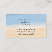 Vacation Rental Beach Seashell Visitekaartje (Achterkant)
