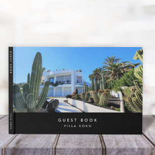 Vacation Rental Guest Feedback Modern Black Gastenboek