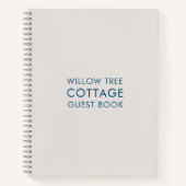 Vacation Rental Guest Feedback Simple Stone & Blue Notitieboek (Voorkant)