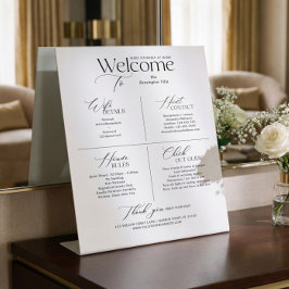 Vacation Rental Host Welcome House Rules WiFi Sign Reclamebord Met Voetstuk