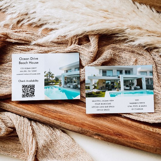 Vacation Rental Property Beach Promo Postcard Kaart