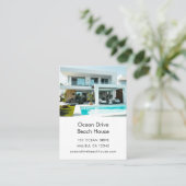Vacation Rental Property Beach Promo Small Card Visitekaartje (Staand voorkant)