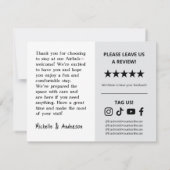 Vacation Rental Property Business Welcome Postcard Kaart (Achterkant)