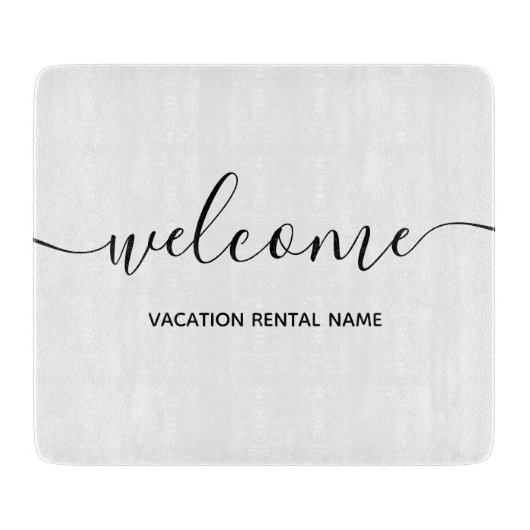 Vacation Rental White Welcome Kitchen Snijplank (Voorkant)