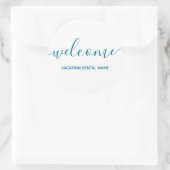 Vacation Rental Zee Blue Welcome Sticker (Tas)