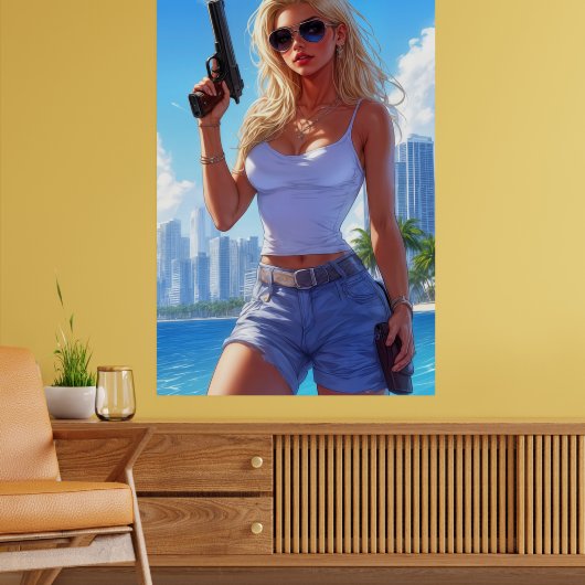 Vacation’s Over – Back from the Beach, Locked and  Poster (Woonkamer 2)
