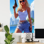 Vacation’s Over – Back from the Beach, Locked and  Poster (Thuiskantoor)