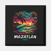 Vacation Souvenir Palm Tree Mazatlan  Magneet (Voorkant)