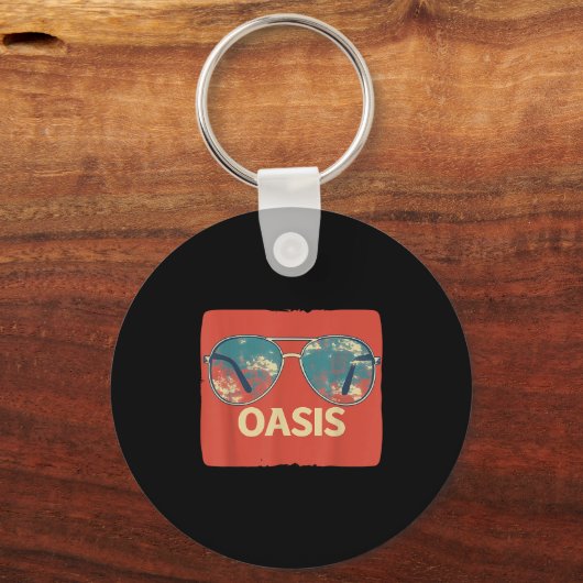 Vacation Sungles With Cool Oasis Statement Sleutelhanger (Voorkant)