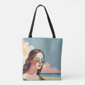 Vacation Vibes Mona Lisa Tote Bag (Dos)