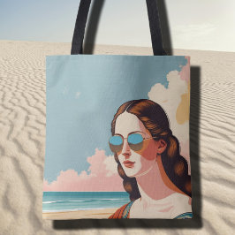 Vacation Vibes Mona Lisa Tote Bag