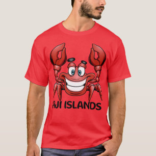 Vacatrabbijn Trip Crab op de strand van Fiji Islan T-shirt
