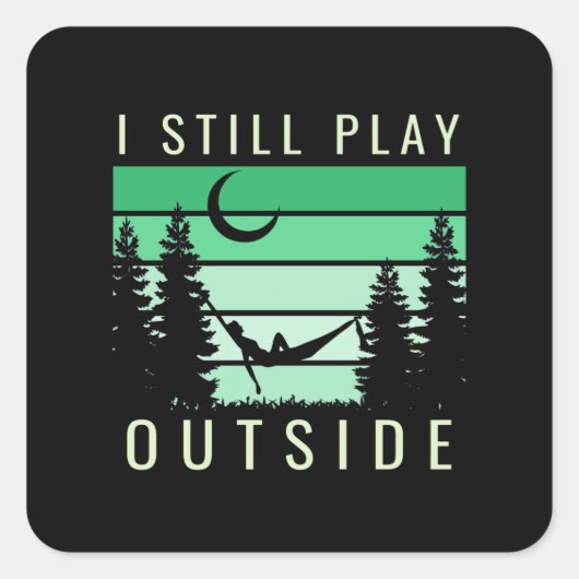 Vacature camping Quote Vierkante Sticker (Voorkant)