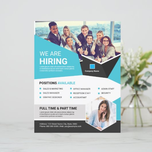 Vacature Flyer Sjabloon (Staand voorkant)