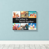 Vacature Photo Collage beter om samen te reizen Canvas Afdruk (Insitu (Houten vloer))