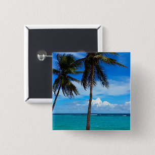 Vacature voor de familie Trip Beach Guadeloupe Vierkante Button 5,1 Cm