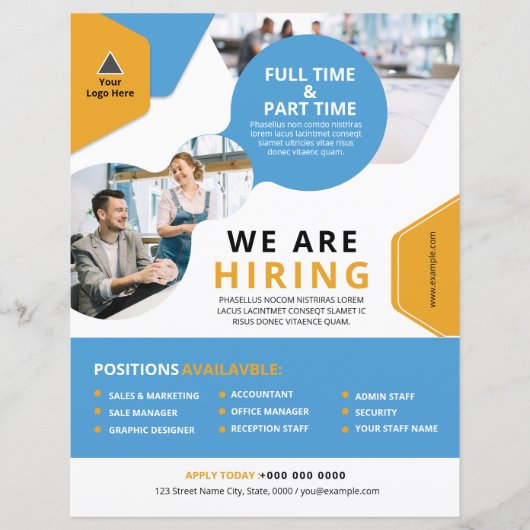 Vacatures / We nemen Flyer in dienst (Voorkant)