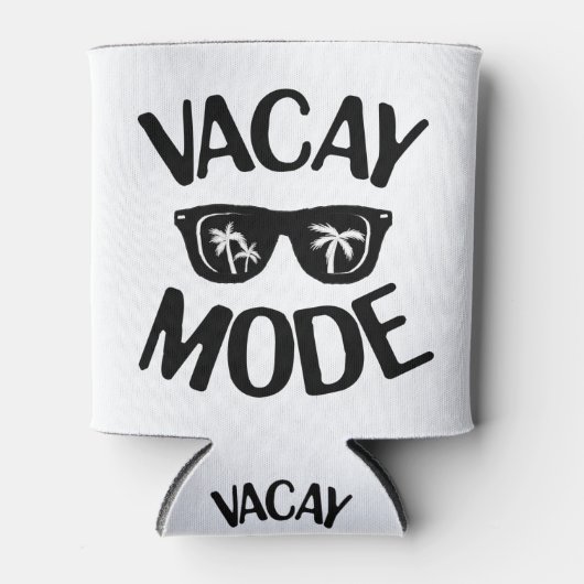 Vacay Art Vacay Mode Word Text Art Blikjeskoeler (Voorkant)