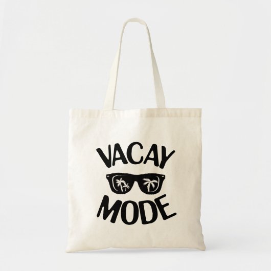 Vacay Art Vacay Mode Word Text Art Tote Bag (Voorkant)