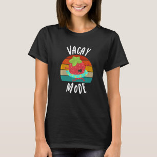 Vacay Mode Funny Cute Strawberry Summer Fruit Mat T-shirt