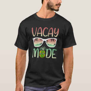 Vacay Mode Grappige Ananas met Zonnebril in Vacay T-shirt