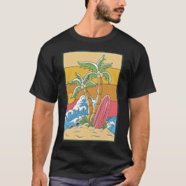 Vacay Mode Tropische Zomer Vakantie Zonsondergang  T-shirt