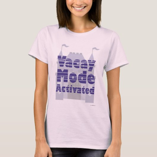 Vacay-modus geactiveerd thema kasteelontwerp t-shirt (Voorkant)
