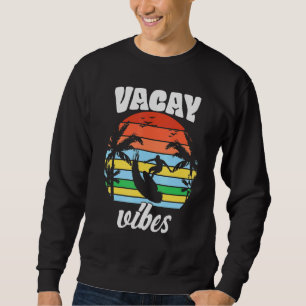 Vacay Vibes Retro Beach Vakantie Zomer Quote Manne Trui