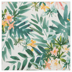 VACAY VIBES Waterverf Tropische palm Stof