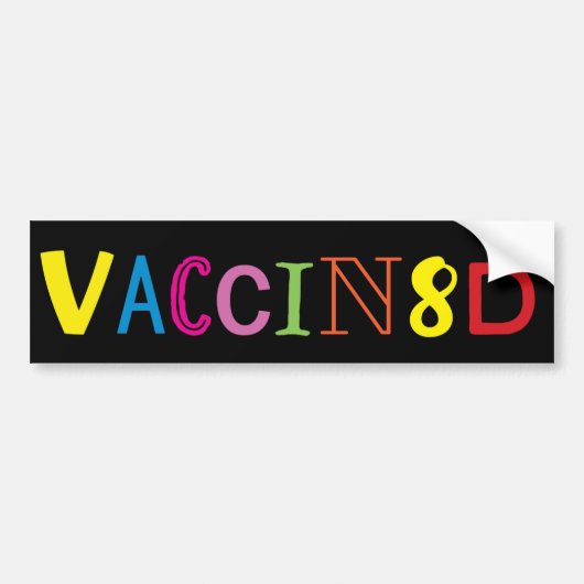 VACCIN8D (Néon Multicolor/Noir) Sticker (Devant)