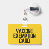 Vaccin Carte d'exemption religieuse Badge (Back with Retractable)