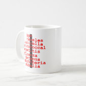 Vaccinaat drinkware koffiemok (Voorkant links)