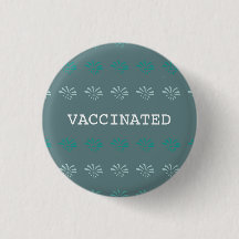 VACCINATED blue floral print
