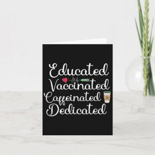 Vaccinated Funny Humor Graphic Joke Quote Nurse Co Kaart