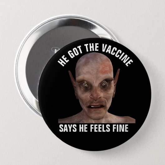 VACCINATED LARGE BUTTON (Voorkant /achterkant)