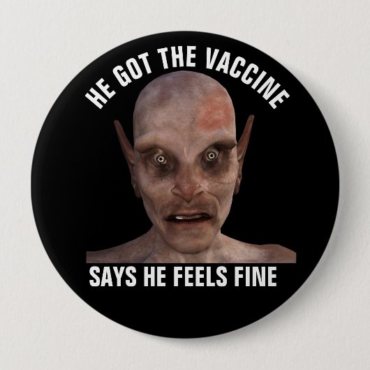 VACCINATED LARGE BUTTON (Voorkant)