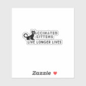 Vaccinatieverklaring Vinyl Sticker (Vel)