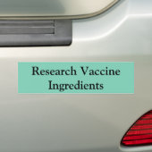 Vaccine Bumpersticker (Op auto)