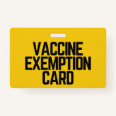 Vaccine Medical Exemption Card ID Badge (Achterkant)