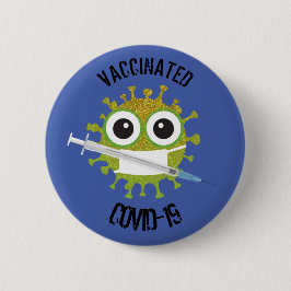 Vaccineerd COVID-19 6 cm Ronde badge Ronde Button 5,7 Cm