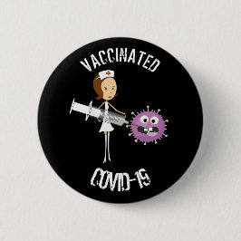 Vaccineerd COVID-19 6 cm Ronde badge Ronde Button 5,7 Cm