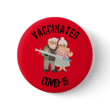 Vaccineerd COVID-19 6 cm Ronde badge