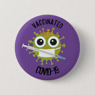 Vaccineerd COVID-19 Ronde Button 5,7 Cm