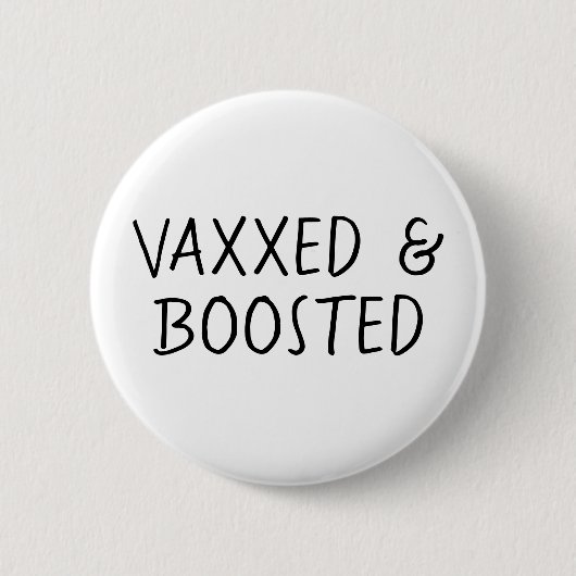 Vaccineerd en geboosterd, Covid Vax Ronde Button 5,7 Cm (Voorkant)
