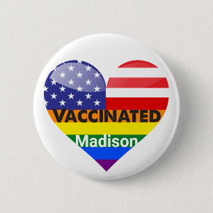 Vaccineerd hart ronde button 5,7 cm