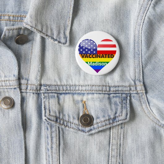 Vaccineerd hart ronde button 5,7 cm (In situ)