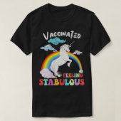 Vaccineerde baarmoederhals Stabulair Regelboog V T-shirt (Design voorkant)